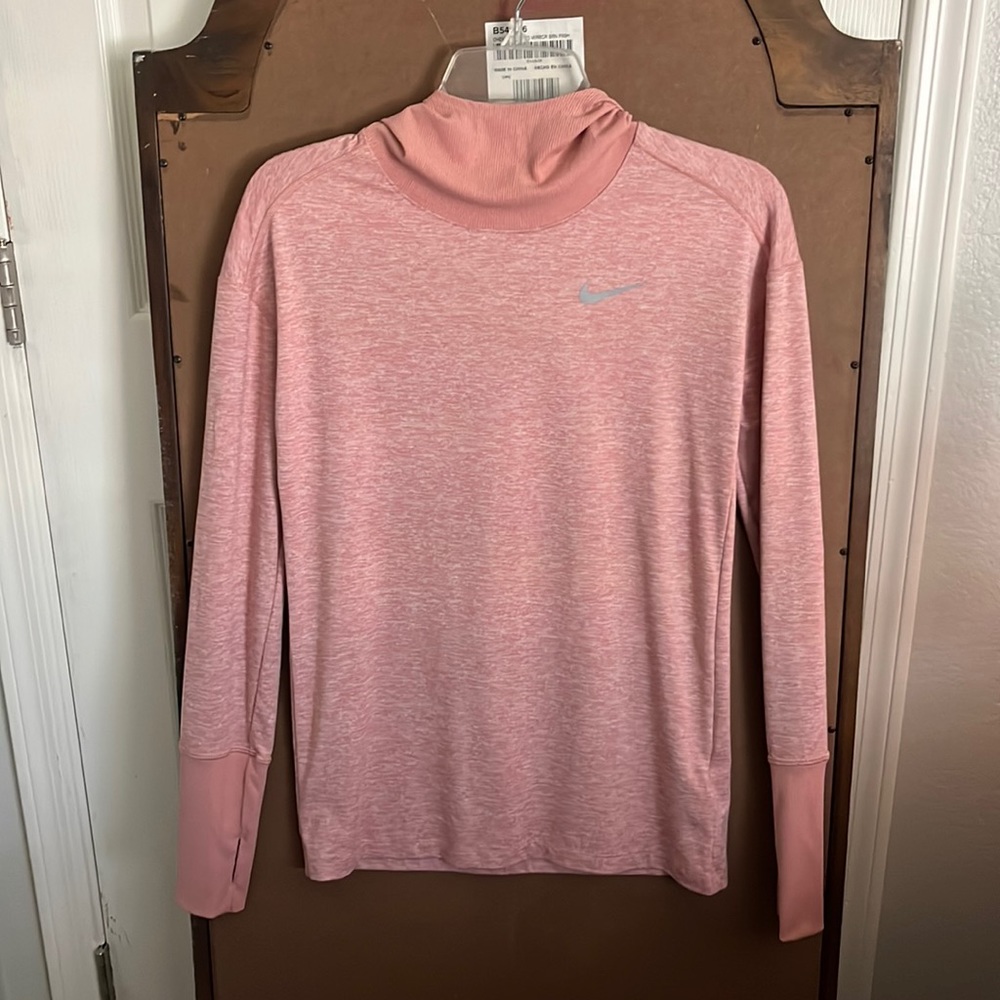 Pink (XS) Nike long sleeve with hoodie.
